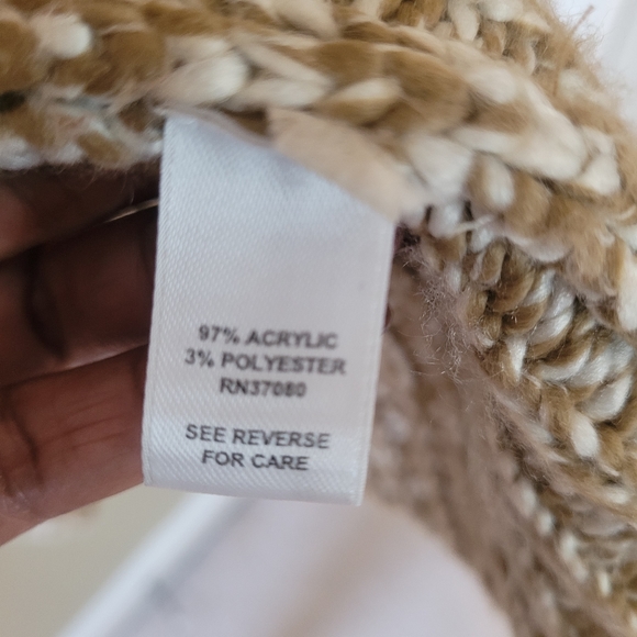 Cato orange, brown, tan, and cream open sweater . Size medium. - Picture 3 of 5